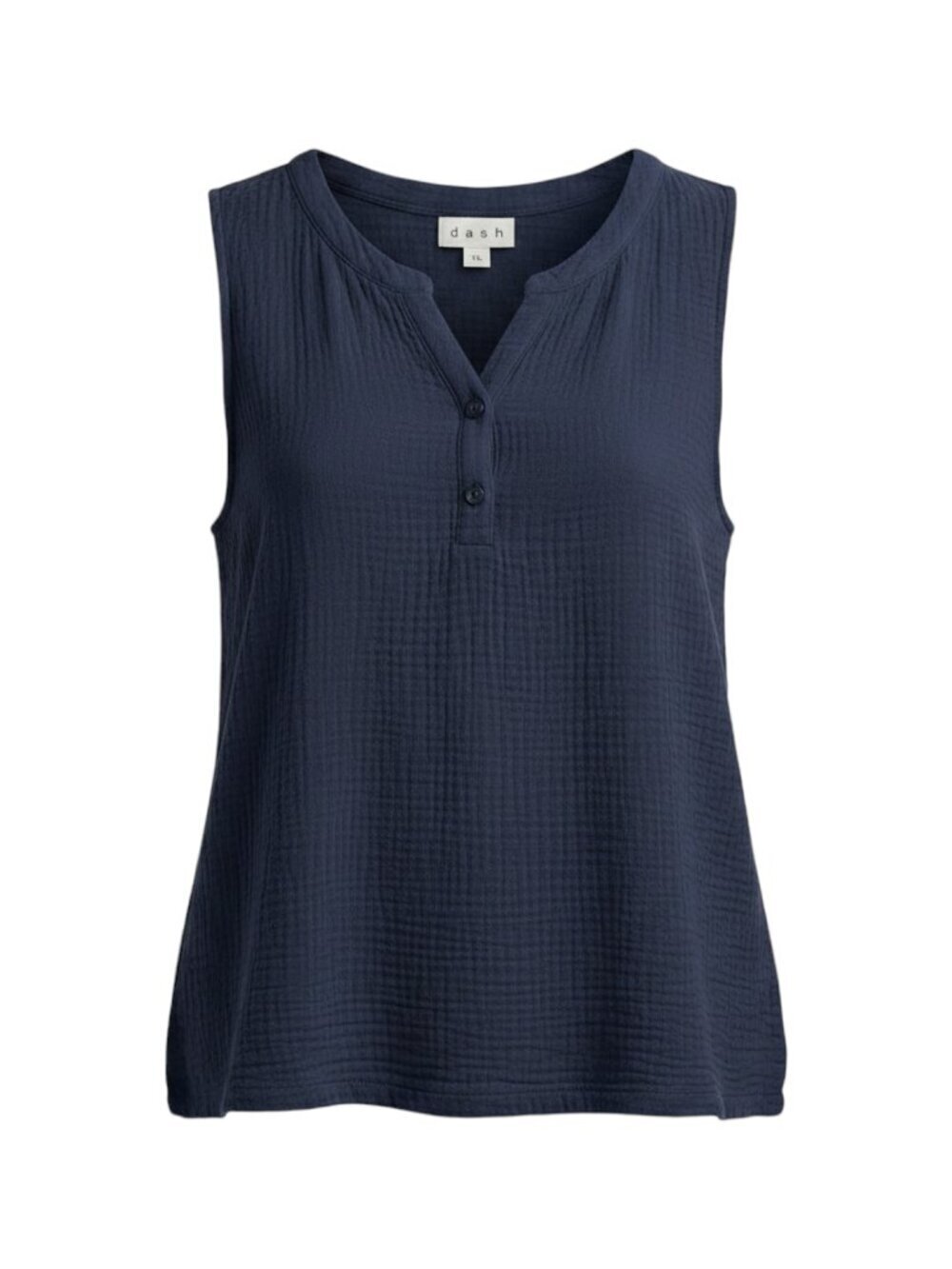 Dash Sleeveless Henley Top XL Navy